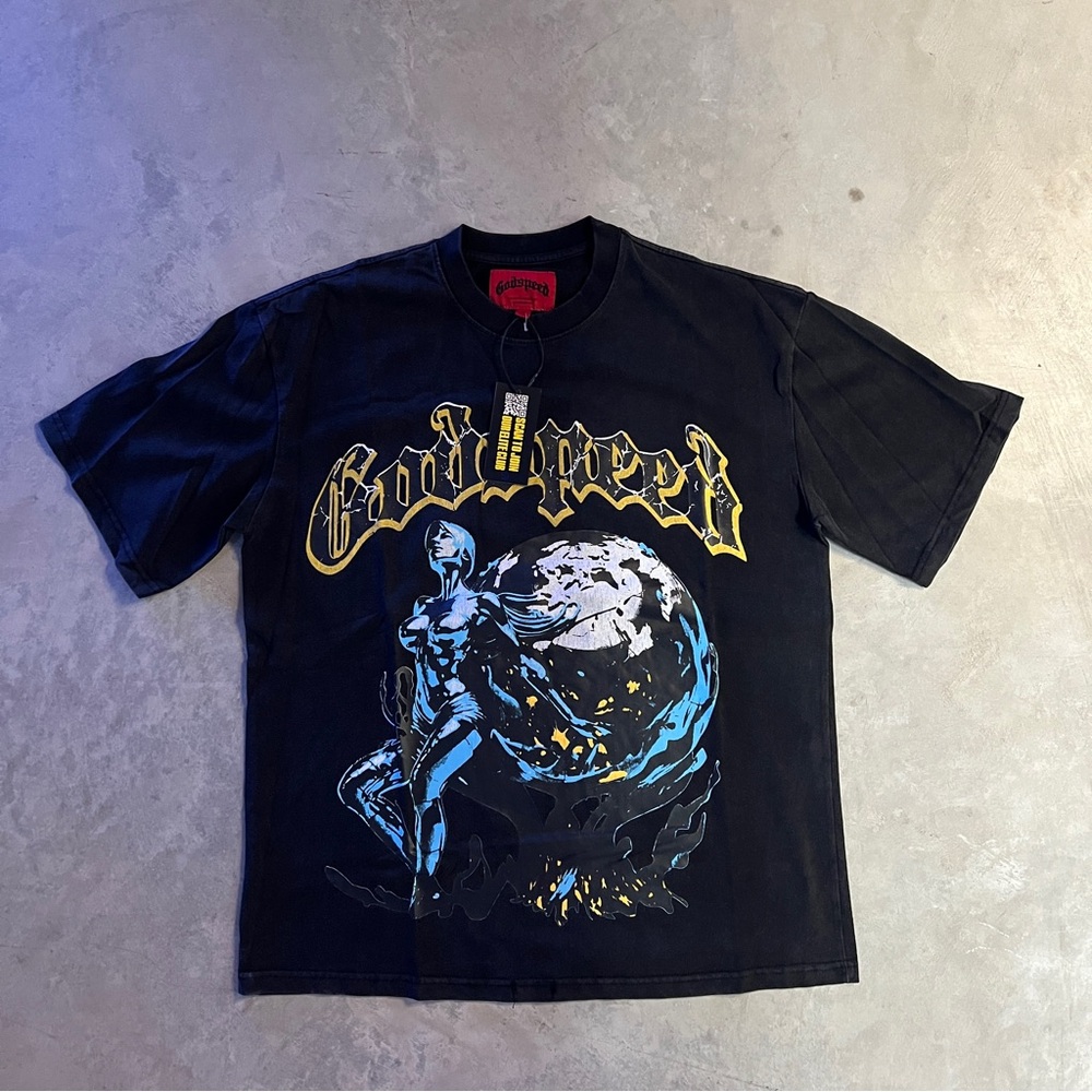 Yellow Mankind Robot Godspeed Tee - Xtra Large